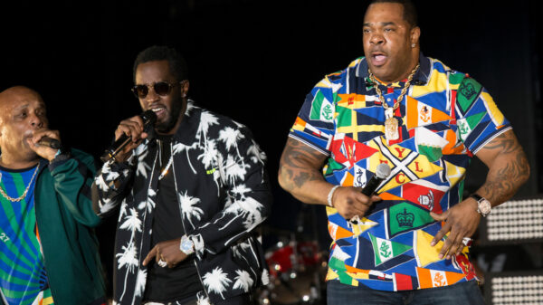 Diddy and Busta Rhymes perform at the Something In The Water Festival