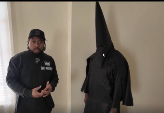 Akademiks Reveals First Look at Kanye West’s All-Black KKK Outfit